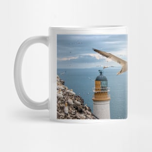 Gannets at Bass Rock Lighthouse Mug